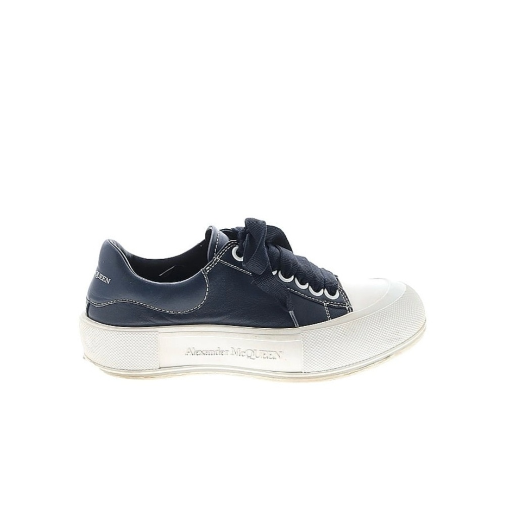 Alexander McQueen Women's Navy and White Sneakers